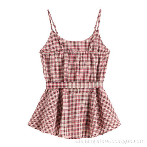 Women's Sleeveless Top Wearing Cotton